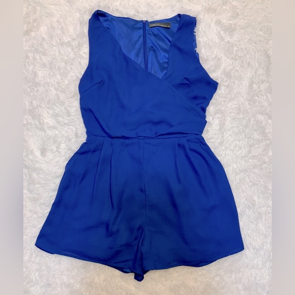 Auxo Collection Women’s Cobalt Blue Romper - Picture 1 of 7